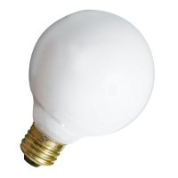 Satco S3671 120V Medium Base 40-Watt G30 Light Bulb, Gloss White