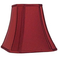 Crimson Red Cut-Corner Medium Lamp Shade 8