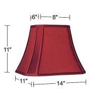 Crimson Red Cut-Corner Medium Lamp Shade 8