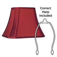 Crimson Red Cut-Corner Medium Lamp Shade 8