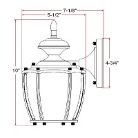 Design House 501478 Jackson Traditional 1 Outdoor/Indoor Wall Light With Clear Glass For Porch Entryway Patio, 10 In, Antique Brass