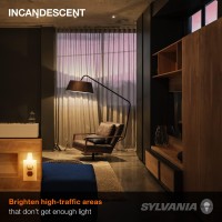 Sylvania Incandescent Light Bulb, C7, 4W, Candelabra Base, 15 Lumens, 2850K, Non-Dimmable, Clear, Soft White - 4 Pack (13549)