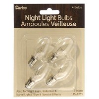 Darice 6201-09, 4-Piece Nite Lite Bulbs, 5-Watt