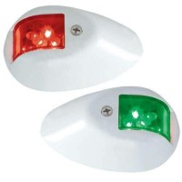 Perko LED SIDE LIGHTS 12V RED GREEN W WHITE HOUSING