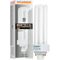 Sylvania 20885 Compact Fluorescent 4 Pin Triple Tube 3500K, 32-Watt, 1 Count (Pack Of 1)