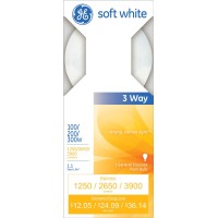 Ge Lighting 41459-6 Soft White 3-Way Mogul Base Bulb, 100/200/300-Watt 6-Pack