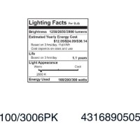 Ge Lighting 41459-6 Soft White 3-Way Mogul Base Bulb, 100/200/300-Watt 6-Pack