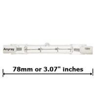 Anyray A1838Y (2)-Pack J Type 120 Volt 250 Watt T3 78Mm Short R7S De Clear 250W