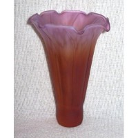 Meyda Tiffany 10177 Leaf, Flower, Fruit Shade From Amber/Purple Pond Lily Collection In Bronze/Dark Finish, 4.50 Inches