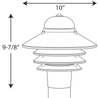 Progress Lighting P5444-31 Newport Outdoor, 10-Inch Diameter X 10-Inch Height, Black