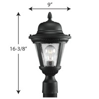 Progress Lighting P5445-31 Westport Outdoor, 9-Inch Diameter X 16-1/4-Inch Height, Textured Black