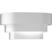 Progress Lighting P7103-30 Wall Sconces, 14-Inch Width X 7-Inch Height, White