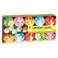 White Hibiscus Round Lantern Light Set - 11 Ft (1Pc.) - Multicolor Paper Lights Decorations - Perfect For Parties, Home Decor & Indoor/Outdoor Ambiance