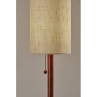 Adesso 3337-15 Hamptons Table Lamp, 31 In, 60 W Incandescent13W Cfl, Walnut Eucalyptus Wood, 1 Table Lamp