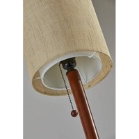 Adesso 3337-15 Hamptons Table Lamp, 31 In, 60 W Incandescent13W Cfl, Walnut Eucalyptus Wood, 1 Table Lamp