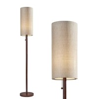 Adesso Home 333815 Transitional One Light Floor Lamp From Hamptons Collection In Bronzedark Finish Brown And Beige