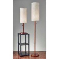 Adesso Home 333815 Transitional One Light Floor Lamp From Hamptons Collection In Bronzedark Finish Brown And Beige