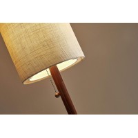 Adesso Home 333815 Transitional One Light Floor Lamp From Hamptons Collection In Bronzedark Finish Brown And Beige