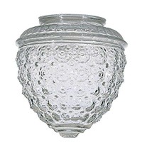 Clear Pineapple Glass Shade - 3-1/4-Inch Fitter Opening