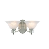 Hardware House 544478 16-Inch By 7-1/2-Inch Brushed Nickel Bath/Wall Lighting Fixture