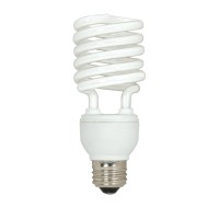 Satco S6274 23Watt Medium Base T2 Mini Spiral 2700K 120V Equivalent To 100Watt Incandescent Lamp For Enclosed Fixtures Whi