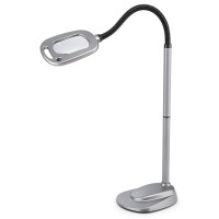 Light It By Fulcrum, 20072-401 Multiflex Led Floor Magnifier Lamp, Silver, Single Pack