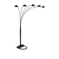 Ore International 6962Bk 5 Arm Arch Floor Lamp, Metal, Black