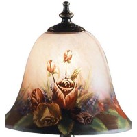 Dale Tiffany 10056/604 Rose Bell Accent Lamp, Multi-Colored 15.00X7.25X7.25