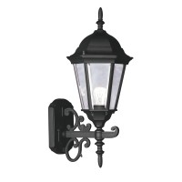 Livex Lighting 7556-14 Outdoor Wall Lantern With Clear Beveled Glass Shades, 20