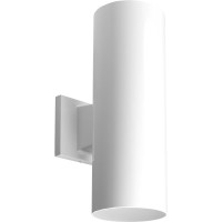 Progress Lighting P5675-30 Cylinder Outdoor, 5-Inch Width X 14-Inch Height, White