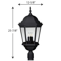 Progress Lighting P5483-31 Welbourne Outdoor, 13-Inch Diameter X 26-Inch Height, Black