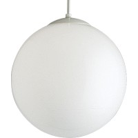 Progress Lighting P4406-29 Opal Cased Globes Provide Evenly Diffused Illumination White Cord, Canopy And Cap, Satin White