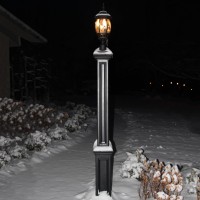 Mayne 5835-Bk Signature Outdoor Lamp Post, 9.5X9.5, Black