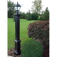 Mayne 5835-Bk Signature Outdoor Lamp Post, 9.5X9.5, Black