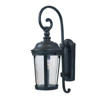 Maxim 3023Cdbz Dover Cast 1-Light Outdoor Wall Lantern, Bronze Finish, Seedy Glass, Mb Incandescent Incandescent Bulb , 100W Max., Dry Safety Rating, Standard Dimmable, Glass Shade Material, 5750 Rated Lumens