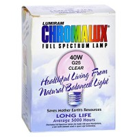 Chromalux Chromalux G25 40W Clear Lamp 40W 1 Bulb