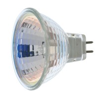 Satco S1960 50 Watt Mr16 Halogen Gx5.3 Base 12 Volt Clear Fl 36 Beam Pattern No Harmful Ultraviolet Rays Light Bulb, No Lens,Warm White