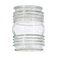 Clear Cylindrical Glass Shade 314Inch Fitter Opening