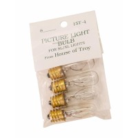 House Of Troy 15T4-Bag 15 Watt T4 Bulbs, Pack Of 4