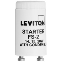 Leviton 12409 Fluorescent Lamp Starter White 2 Pack