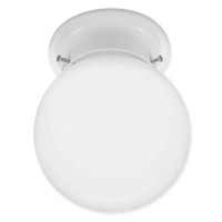 Good Earth Lighting Glc1301-Whes-I 13W Gu24 Ecolight Ball Closet Light White, White Glass