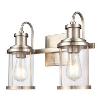 Millburn 15'' Wide 2-Light Vanity Light - Satin Nickel