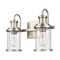 Millburn 15'' Wide 2-Light Vanity Light - Satin Nickel