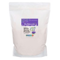 Nunaturals White Stevia Powder, Plant-Based Sugar Substitute, Zero Calorie Sweetener, 5 Lbs