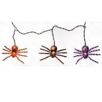 Sylvania Halloween Dangling Spider Lights 10 Spiders With 20 Clear Lights