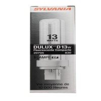 Osram Sylvania 046135207051 Sylvania 20705-Cf13Dd/830/Eco-13 Watt Cfl Light Bulb-Compact Fluorescent-2 Pin Gx23-2 Base-3000K, White