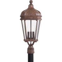 Minka Lavery Outdoor Post Lights 8696-61 Harrison Cast Aluminum Exterior Lighting Fixture, 180 Watts, Rust