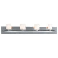 Access Lighting Access 53304-Bs/Opl Contemporary Modern Four Light Vanity Fixture From Cosmos Collection In Pewter, Nickel, Silver Finish, 36.00 Inches, Brushed Steel