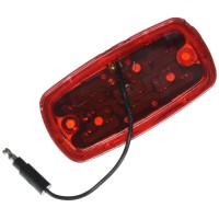 Roadpro 13-Led Marker Light Rp-1375R Rectangle Clearance Marker Light 4-Inch Lens Truck Trailer Side Marker Light Replacement Red