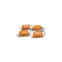 Roadpro Rp-1445A-4P Sealed Clearance Lights Low Profile Marker Lights Dot Sae Approved Low Current Draw Amber 4 Pack